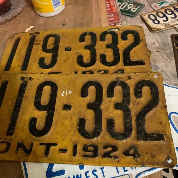 Vintage license plates Ontario 1920 - Picture 3 of 16